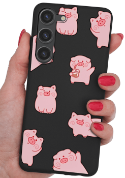 Etui malowane do Samsung Galaxy S23 wzór zwierzęta + szkło