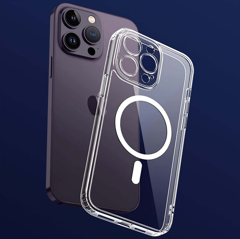 Etui bezbarwne MagSafe do Iphone 14 Pro Max + szkło nakładka na plecki case