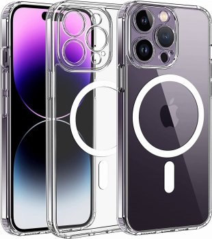 Etui bezbarwne MagSafe do Iphone 14 Pro + szkło