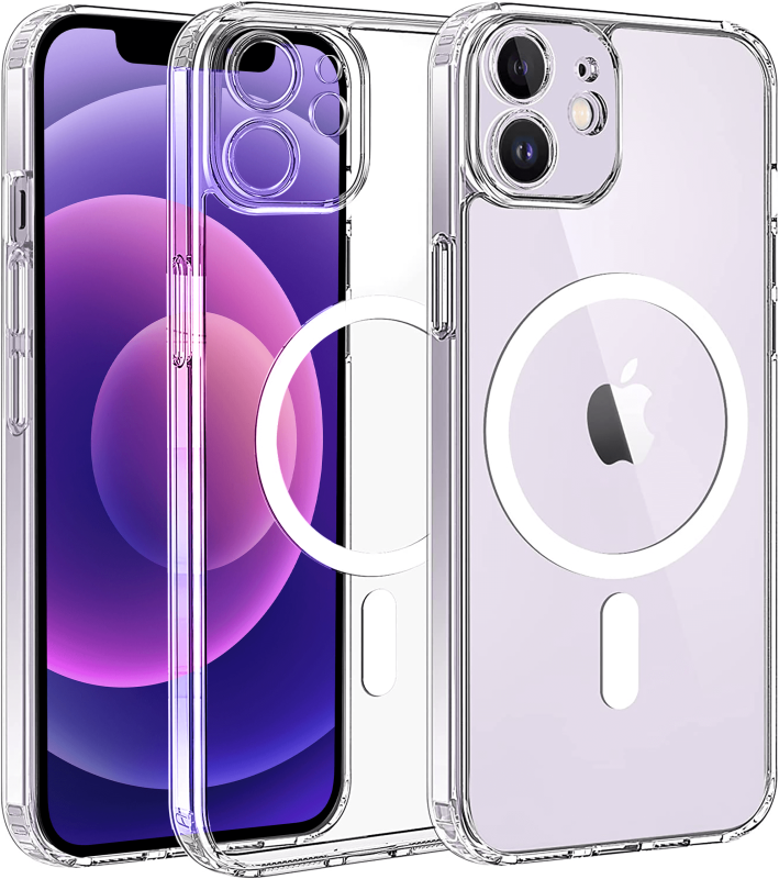 Etui bezbarwne MagSafe do Iphone 12 + szkło nakładka na plecki case