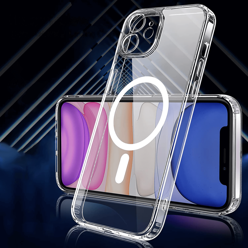 Etui bezbarwne MagSafe do Iphone 12 + szkło nakładka na plecki case