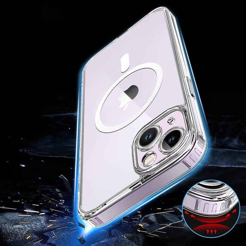 Etui bezbarwne MagSafe do Iphone 14 Plus + szkło nakładka na plecki case
