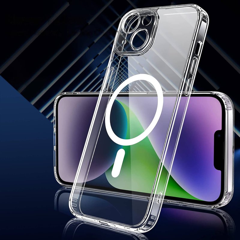 Etui bezbarwne MagSafe do Iphone 14 Plus + szkło nakładka na plecki case