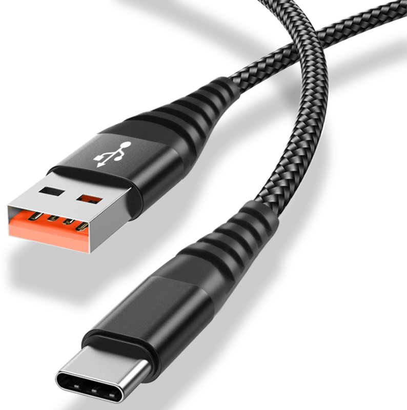 kabel typ-c 2 metry czarny szybkie ładowanie vidvie USB