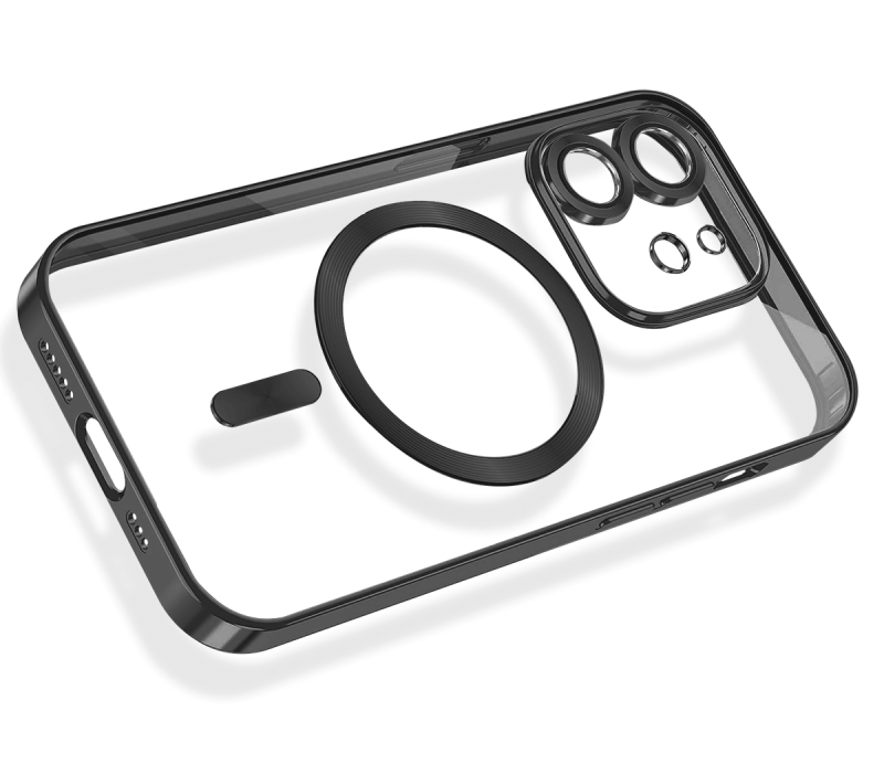 Etui do Iphone 12 Magsafe Pretty z czarną ramką + szkło nakładka na plecki case