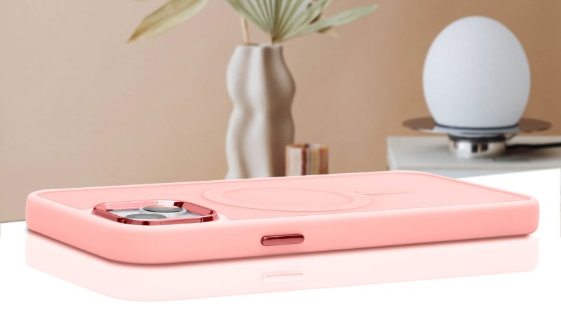 Etui do Iphone 14 Plus Magsafe matowe różowe + szkło nakładka na plecki case