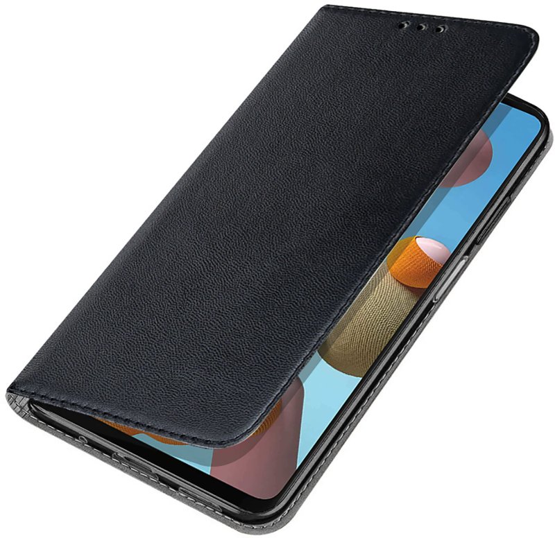 Etui do Xiaomi Redmi Note 12 5G czarne magnetyczne zamykane + szkło pokrowiec kabura case z klapką
