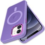 Etui do Iphone 12 / 12 Pro Magsafe matowe fioletowe + szkło