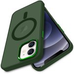 Etui do Iphone 12 / 12 Pro Magsafe matowe zielone + szkło