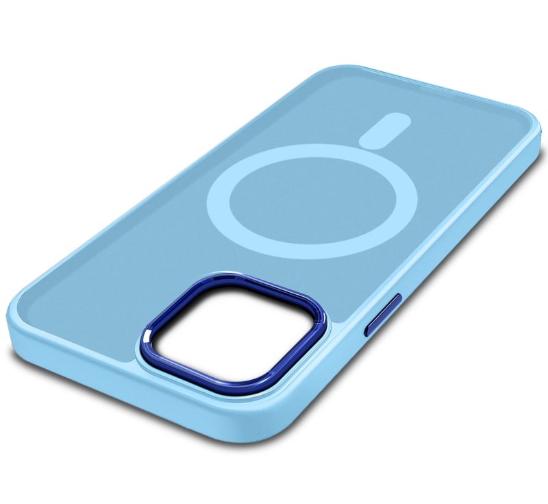 Etui do Iphone 11 Magsafe matowe niebieskie + szkło nakładka na plecki case