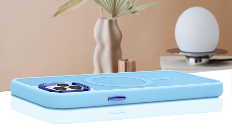 Etui do Iphone 11 Pro Magsafe matowe niebieskie + szkło nakładka na plecki case