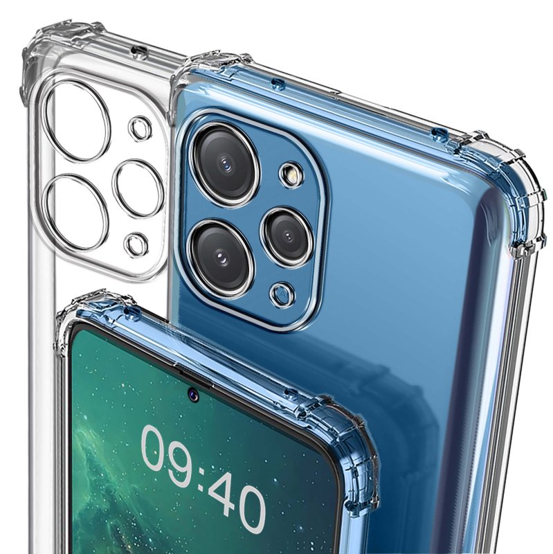 Etui do Xiaomi Redmi 12 4G przeźroczyste + szkło nakładka na plecki case anty