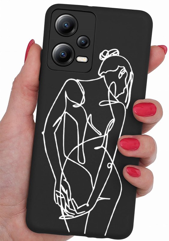 Etui do Xiaomi Redmi Note 12 5G malowane wzór 9 + szkło nakładka na plecki case szkic kobieta