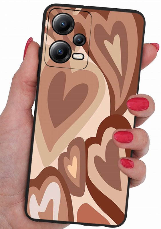 Etui do Xiaomi Redmi Note 12 5G malowane wzór 13 + szkło nakładka na plecki case serca