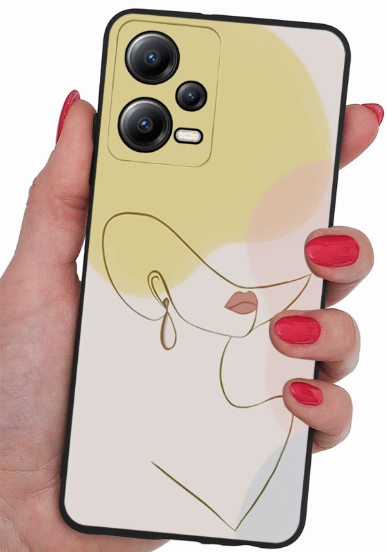 Etui do Xiaomi Redmi Note 12 5G malowane wzór 22 + szkło nakładka na plecki case kobieta szkic kapelusz
