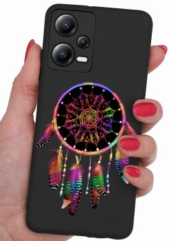 Etui do Xiaomi Redmi Note 12 5G malowane wzór kolorowy + szkło
