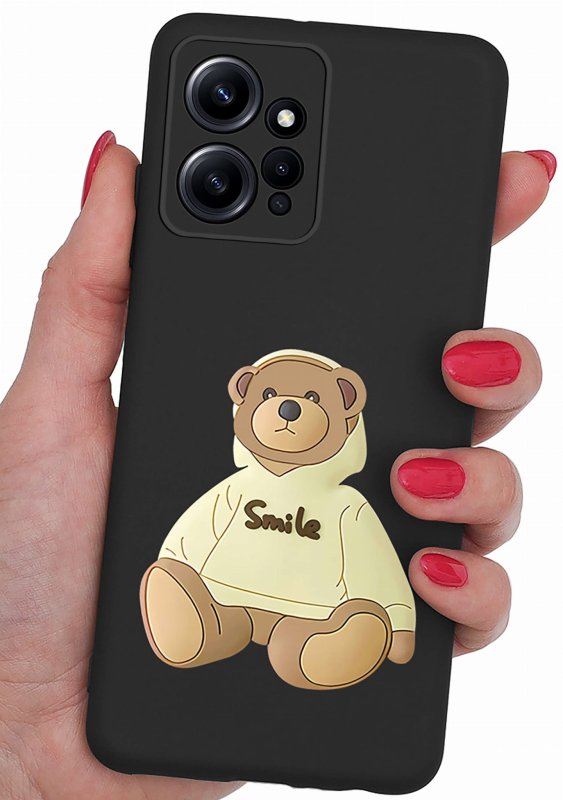 etui do xiaomi redmi note 12 4g malowane wzór 4 + szkło case nakładka na plecki mat mis smile