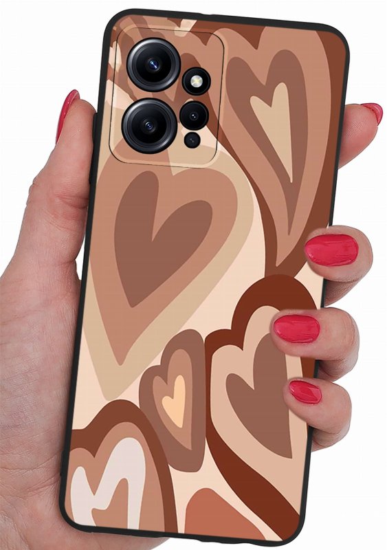 etui do xiaomi redmi note 12 4g malowane wzór 13 + szkło case nakładka na plecki serca