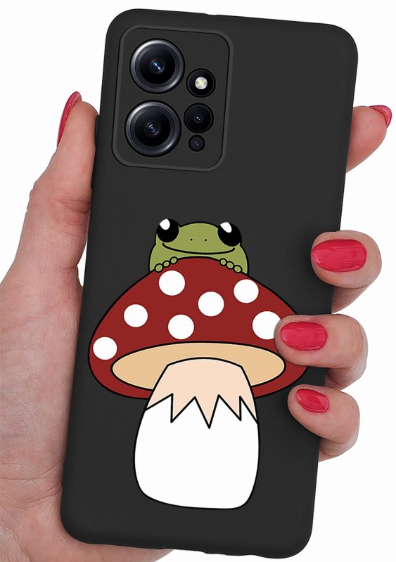 etui do xiaomi redmi note 12 4g malowane wzór 14 + szkło case nakładka na plecki żaba grzyb muchomor rapucha