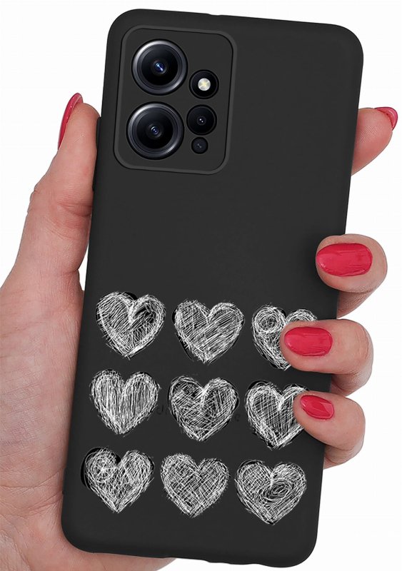 etui do xiaomi redmi note 12 4g malowane wzór 19 + szkło case nakładka na plecki serca