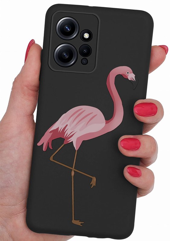 Etui do Xiaomi Redmi Note 12 4G malowane wzór 27 + szkło nakładka ana plecki case flaming ptak