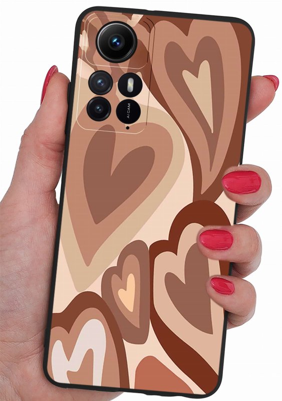 Etui do Xiaomi Redmi Note 12s malowane wzór 13 + szkło nakładka na plecki case serca