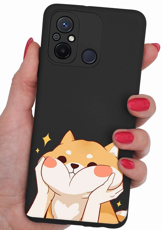 Etui do Xiaomi Redmi 12C malowane wzór 5 + szkło nakładka na plecki case mat kot