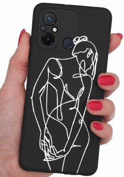 Etui do Xiaomi Redmi 12C malowane wzór kobiecy + szkło