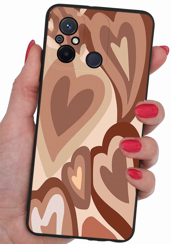 Etui do Xiaomi Redmi 12C malowane wzór 13 + szkło nakładka na plecki case mat serca