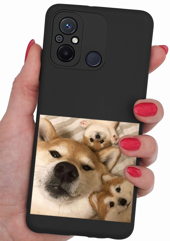 Etui do Xiaomi Redmi 12C malowane wzór 15 + szkło nakładka na plecki case mat pies akita