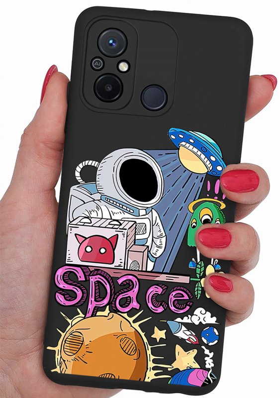 Etui do Xiaomi Redmi 12C malowane wzór 16 + szkło nakładka na plecki case mat space