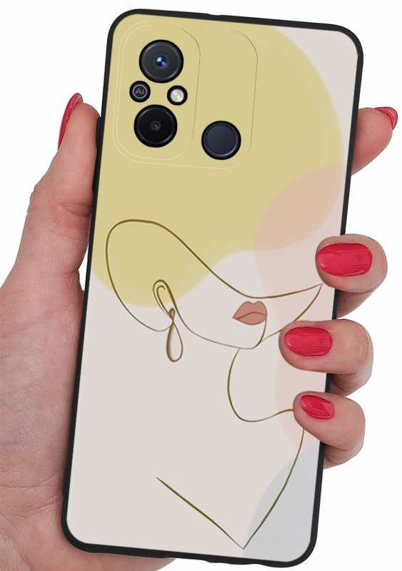 Etui do Xiaomi Redmi 12C malowane wzór 21+ szkło nakładka na plecki case mat kobieta kapelusz