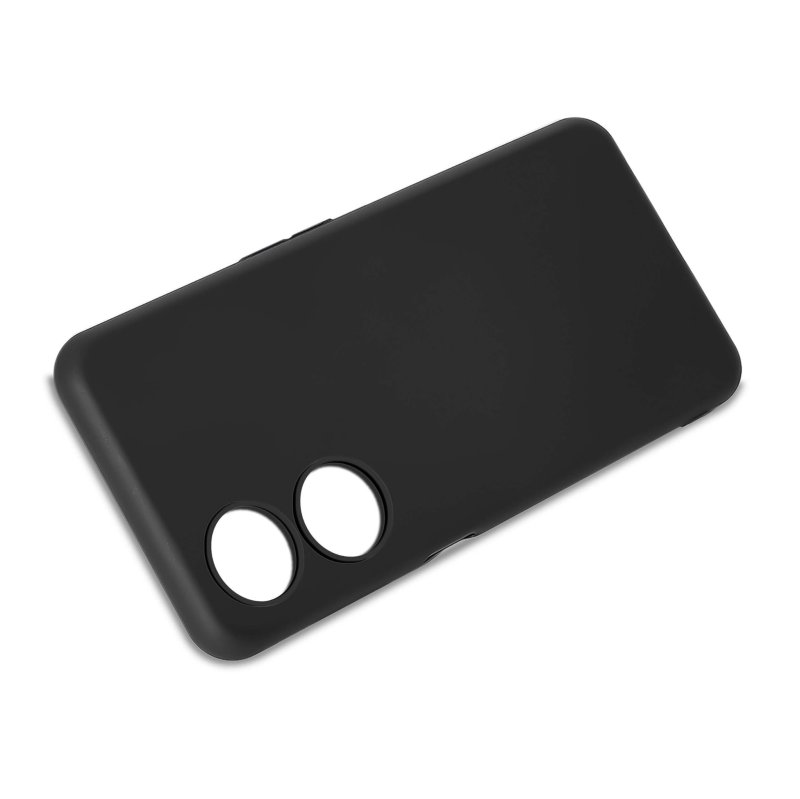 Etui do Oppo A78 / A58 5G czarne matowe + szkło nakładka na plecki case
