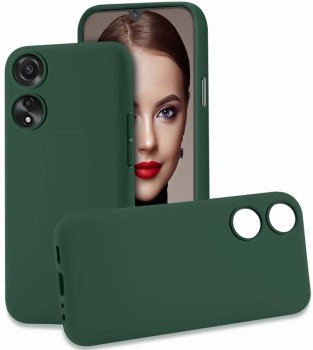 Etui do Oppo A78 5G / A58 5G zielone matowe + szkło
