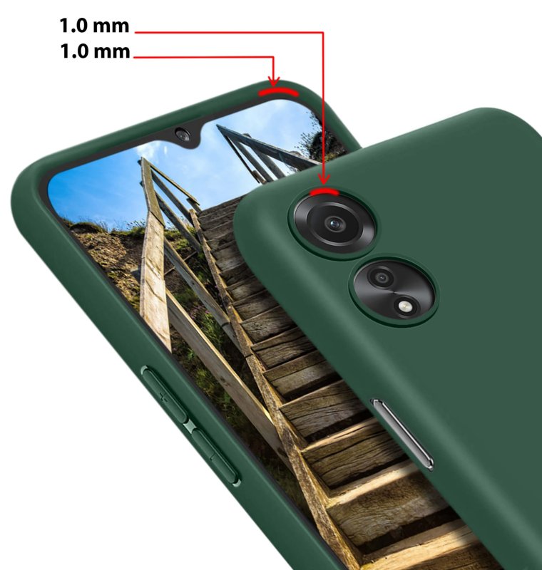 Etui do Oppo A78 / A58 5G zielone matowe + szkło nakładka na plecki case