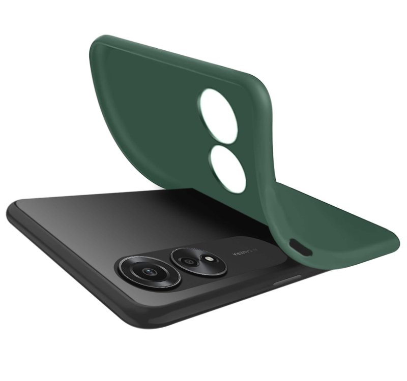 Etui do Oppo A78 / A58 5G zielone matowe + szkło nakładka na plecki case