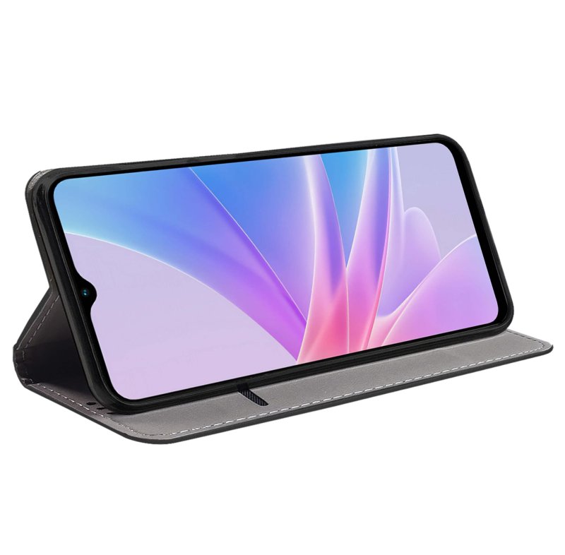 Etui do Oppo A78 / A58 5G czarne magnetyczne zamykane + szkło pokrowiec kabura case z klapką