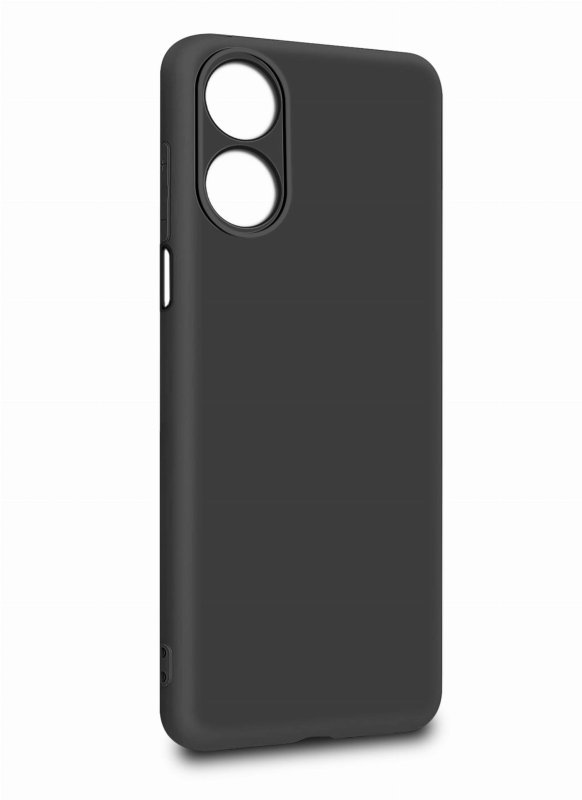 Etui do Oppo A78 / A58 5G czarne silikonowe + szkło nakładka na plecki case