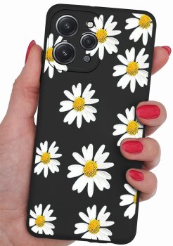 Etui do Xiaomi Redmi 12 4G malowane wzór kwiatki + szkło