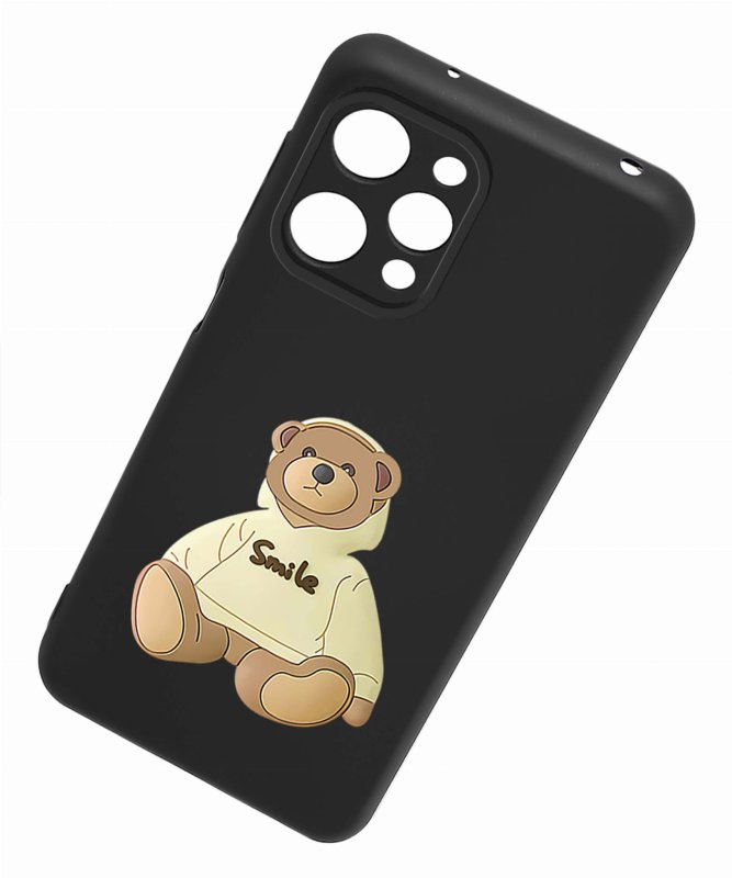 Etui do Xiaomi Redmi 12 4G malowane wzór 4 + szkło nakładka na plecki case miś smile