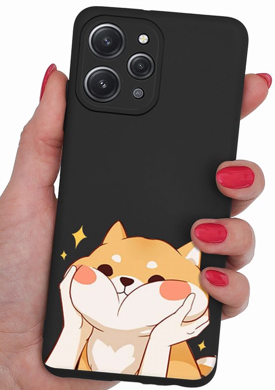 Etui do Xiaomi Redmi 12 4G malowane wzór 5 + szkło nakładka na plecki case kot