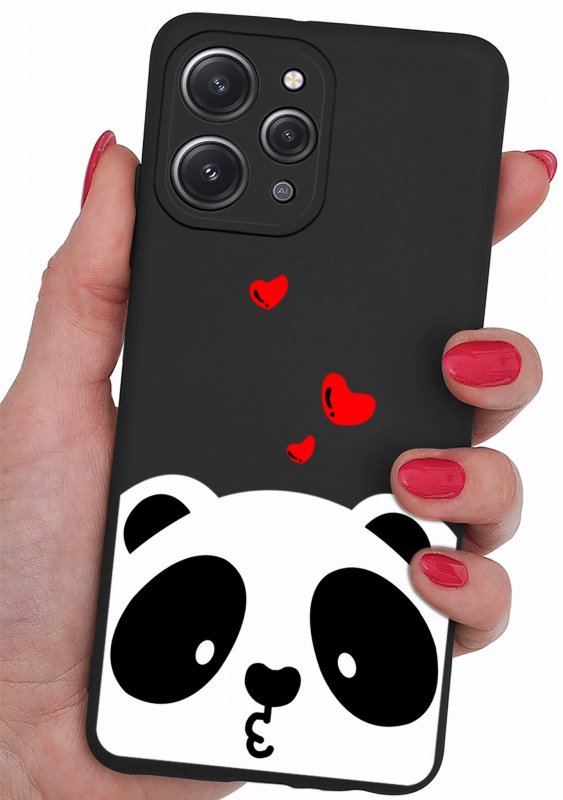 Etui do Xiaomi Redmi 12 4G malowane wzór 8 + szkło nakładka na plecki case miś panda