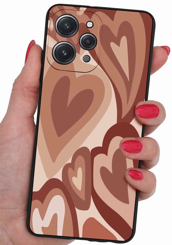 Etui do Xiaomi Redmi 12 4G malowane wzór 13 + szkło nakładka na plecki case serca