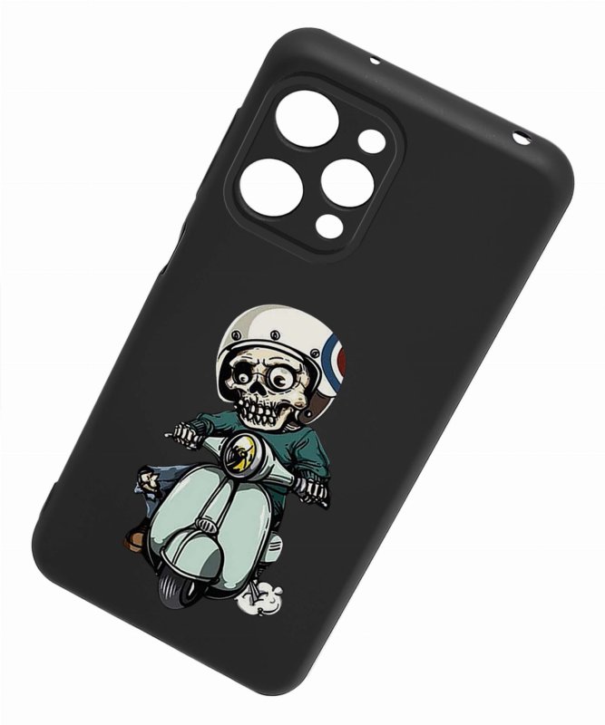 Etui do Xiaomi Redmi 12 4G malowane wzór 20 + szkło nakładka na plecki case motor skuter szkielet