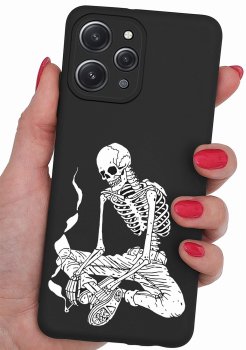Etui do Xiaomi Redmi 12 4G malowane wzór śmieszny + szkło