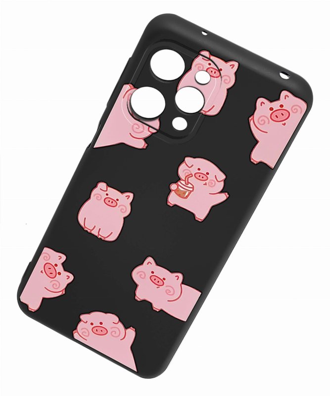 Etui do Xiaomi Redmi 12 4G malowane wzór 29 + szkło nakładka na plecki case świnki