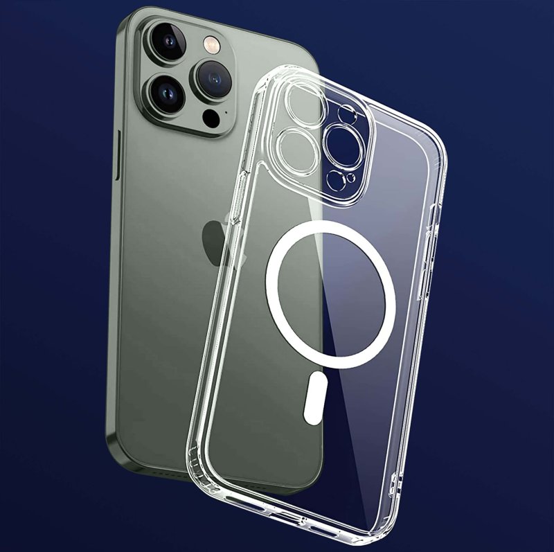 Etui do Iphone 13 Pro Magsafe bezbarwne + szkło nakładka na plecki case