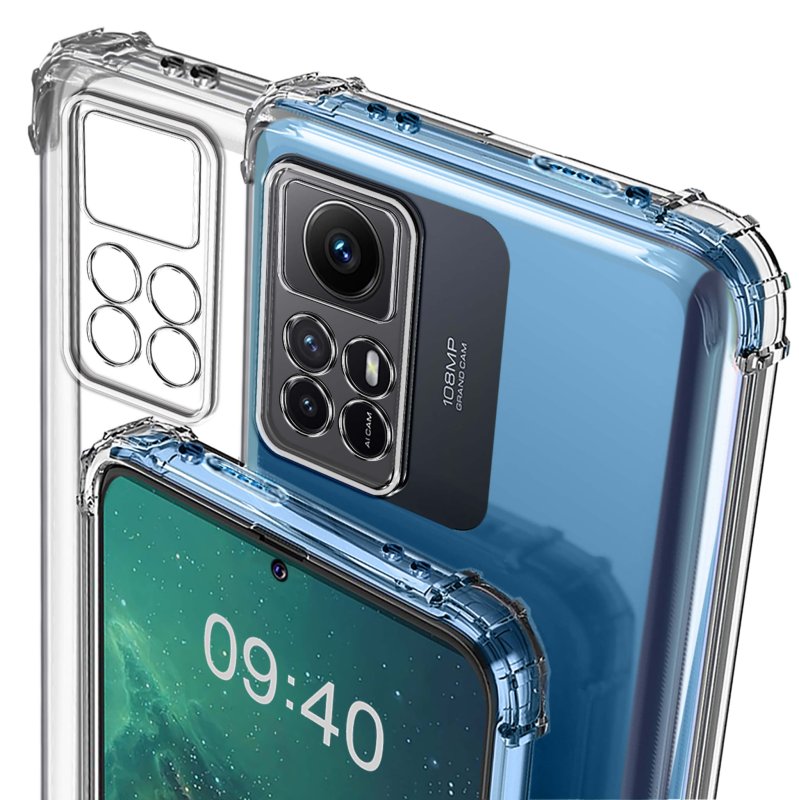 Etui do Xiaomi Redmi Note 12s przeźroczyste + szkło nakładka na plecki case