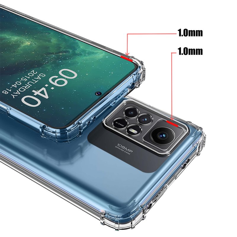 Etui do Xiaomi Redmi Note 12s przeźroczyste + szkło nakładka na plecki case