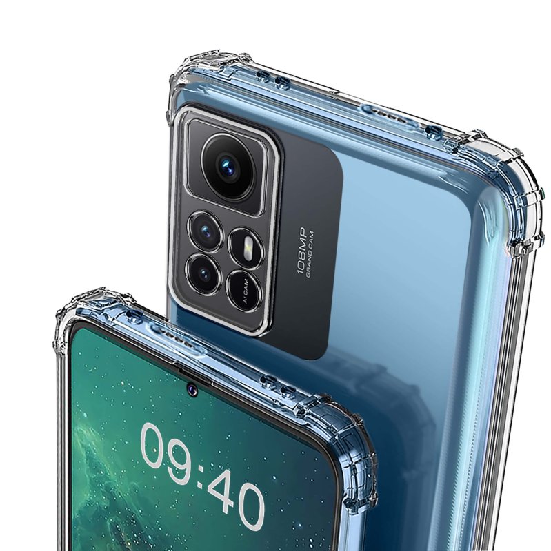 Etui do Xiaomi Redmi Note 12s przeźroczyste + szkło nakładka na plecki case